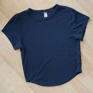 Blue Old Navy Cropped Ribbed Tee